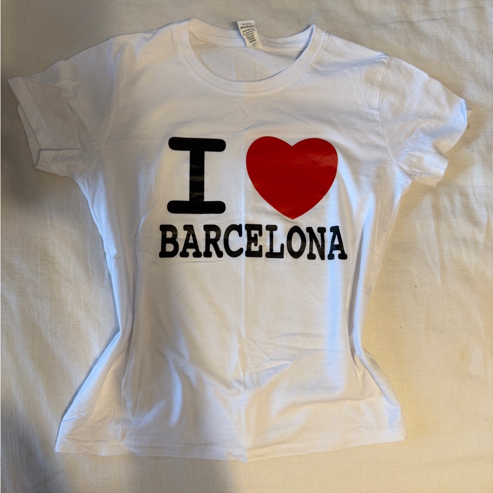 White 'I Love Barcelona' T-Shirt